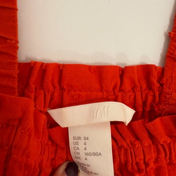 H&M Red Off the shoulder flowy sundress - Picture 3 of 3